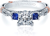 Verragio Diamond and Sapphire Twist Engagement Ring