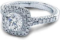 Verragio Double Halo Split Shank Engagement Ring