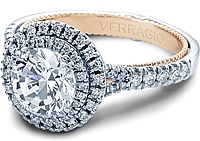 Verragio Double Halo Split Shank Engagement Ring