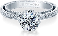 Verragio Halo Pave Diamond Engagement Ring