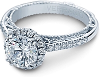 Verragio Halo Pave Diamond Engagement Ring