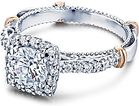 Verragio Halo Pave Diamond Engagement Ring