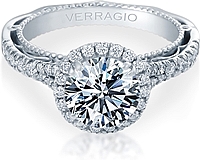 Verragio Halo Split Shank Engagement Ring