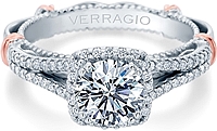 Verragio Halo Split Shank Engagement Ring