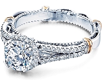 Verragio Halo Split Shank Engagement Ring