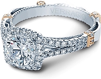 Verragio Halo Split Shank Engagement Ring