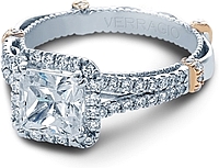 Verragio Halo Split Shank Engagement Ring