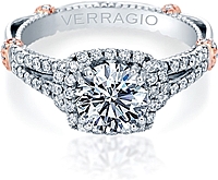 Verragio Halo Split Shank Engagement Ring