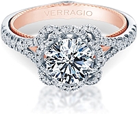 Verragio Halo Split Shank Engagement Ring