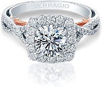 Verragio Halo Twist Engagement Ring