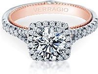 Verragio Pave Halo Diamond Engagement Ring