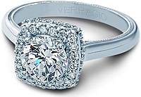 Verragio Pave Halo Diamond Engagement Ring