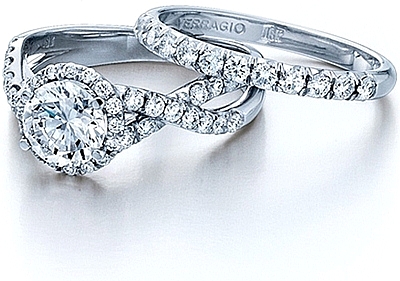 This image shows the setting with a 1.25ct round brilliant cut center diamond. The setting can be ordered to accommodate any shape/size diamond listed in the setting details section below. The matching wedding band is sold separately.