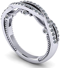 Verragio Pave Twist Diamond Wedding Band