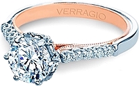 Verragio Pave Two Tone Diamond Engagement Ring