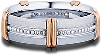 Verragio Rose Gold Beaded Men's Wedding Band