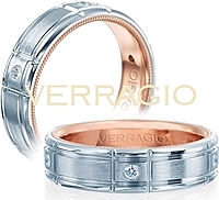 Verragio Satin Finish Diamond Men's Wedding Band