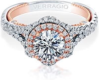 Verragio Split Shank Halo Diamond Engagement Ring