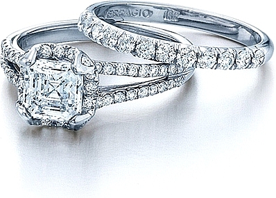 Verragio Split Shank Pave Diamond Engagement Ring Eng 0378 This Image Shows The Setting With A 1 25ct Cher Cut Center Diamond