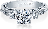 Verragio Three Stone Diamond Engagement Ring