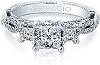 Verragio Three Stone Diamond Engagement Ring