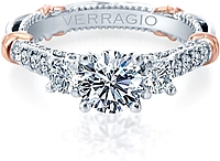 Verragio Three Stone Diamond Engagement Ring