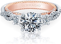 Verragio Three Stone Diamond Engagement Ring