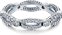 Verragio Twist Bezel Set Diamond Wedding Band