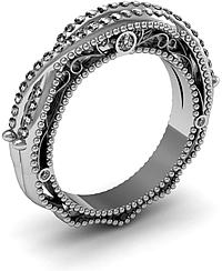 Verragio Twist Diamond Wedding Band