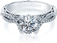 Verragio Twist Shank Diamond Engagement Ring