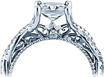 This image shows the setting with a 1.00ct princess cut center diamond. The setting can be ordered to accommodate any shape/size diamond listed in the setting details section below.