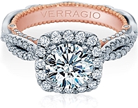 Verragio Twist Shank Diamond Engagement Ring