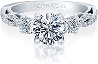 Verragio Twist Shank Diamond Engagement Ring