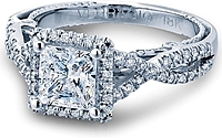 Verragio Twist Shank Diamond Engagement Ring