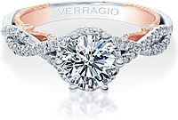 Verragio Twist Shank Diamond Engagement Ring