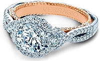 Verragio Twist Shank Halo Diamond Engagement Ring