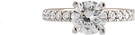 This image shows the setting with a 1.00ct round brilliant cut center diamond. The setting can be ordered to accommodate any shape/size diamond listed in the setting details section below.