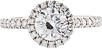 Verragio Two-Tone Pave Halo Diamond Engagement Ring