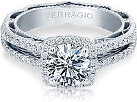 Verragio Venetian Collection Pave Diamond Engagement Ring With Halo