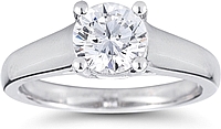 Wide Shank Solitaire Engagement Ring